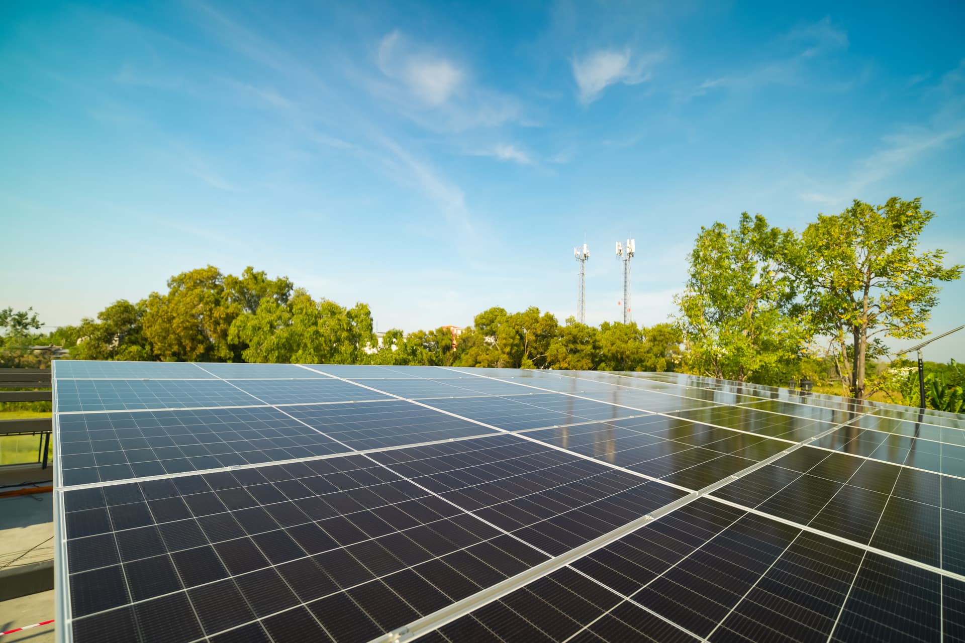 Solaranlage auf einem Hausdach